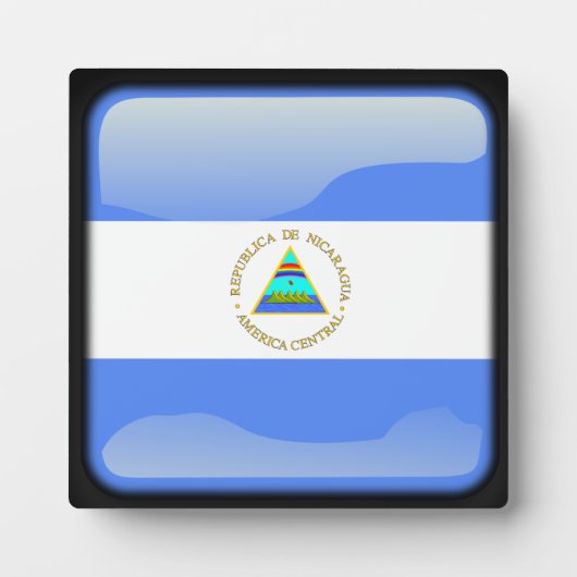 Vlag van Nicaragua Fotoplaat (Voorkant)