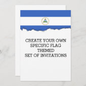 Vlag van Nicaragua Kaart (Voorkant / Achterkant)