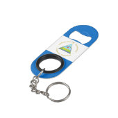vlag van Nicaragua Mini Flessenopener (Achterkant Gekanteld)