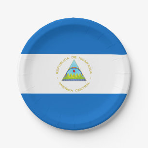 vlag van Nicaragua Papieren Bordje