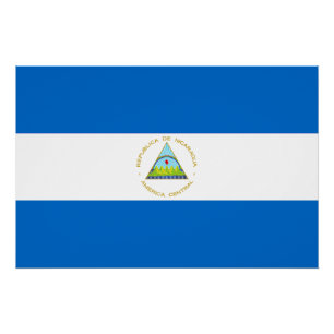 Vlag van Nicaragua Perfect Poster