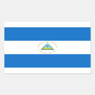 vlag van Nicaragua Rechthoekige Sticker