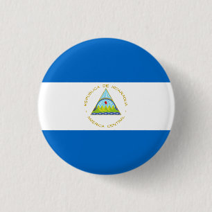 Vlag van Nicaragua Ronde Button 3,2 Cm