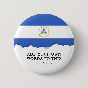 Vlag van Nicaragua Ronde Button 5,7 Cm