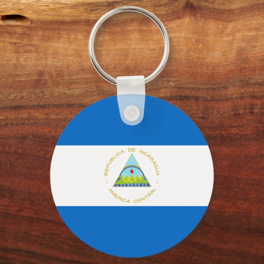 vlag van Nicaragua Sleutelhanger (Voorkant)