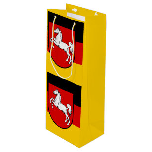 Vlag van Niedersachsen Wine Gift Bag Wijn Cadeautas