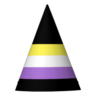 Vlag van niet-binaire Pride Feesthoedjes