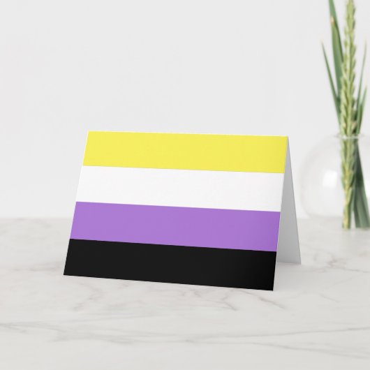 Vlag van niet-binaire pride kaart (Voorkant)