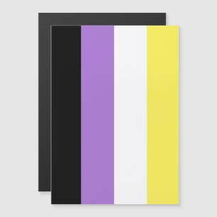 Vlag van niet-binaire pride magnetische uitnodiging