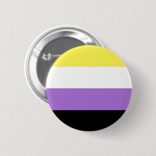 Vlag van niet-binaire Pride Ronde Button 5,7 Cm