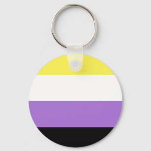 Vlag van niet-binaire pride sleutelhanger