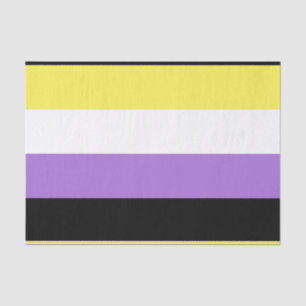 Vlag van niet-binaire pride tissuepapier