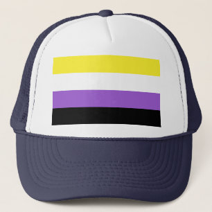 Vlag van niet-binaire pride trucker pet