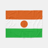 Vlag van Niger Fleece Deken (Voorkant (Horizontaal))