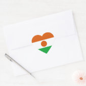 Vlag van Niger Hart Sticker (Envelop)