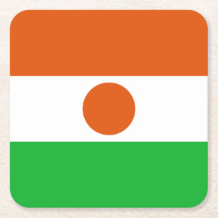 Vlag van Niger Vierkante Kartonnen Onderzetter