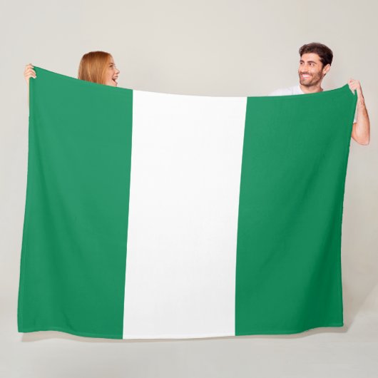 vlag van Nigeria Fleece Deken (In situ)