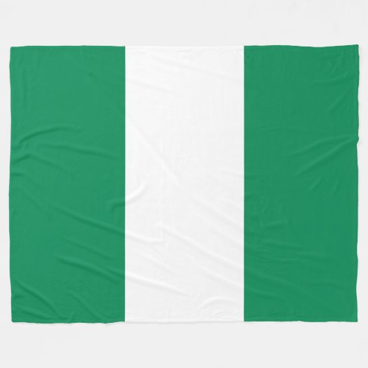 vlag van Nigeria Fleece Deken (Voorkant (Horizontaal))