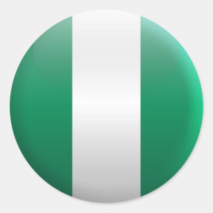 vlag van Nigeria Ronde Sticker
