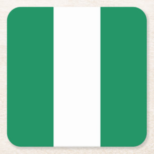 Vlag van Nigeria Vierkante Kartonnen Onderzetter