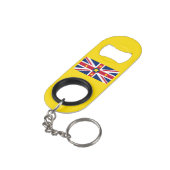 Vlag van Niue Mini Flessenopener (Achterkant Gekanteld)