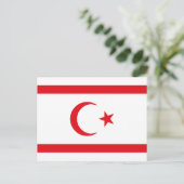 vlag van Noord-Cyprus Briefkaart (Staand voorkant)
