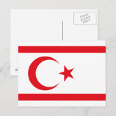 vlag van Noord-Cyprus Briefkaart (Voorkant / Achterkant)