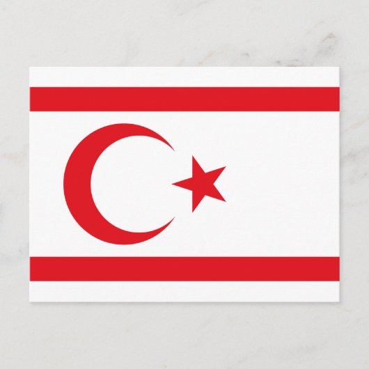vlag van Noord-Cyprus Briefkaart (Voorkant)