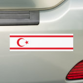 vlag van Noord-Cyprus Bumpersticker (Op auto)