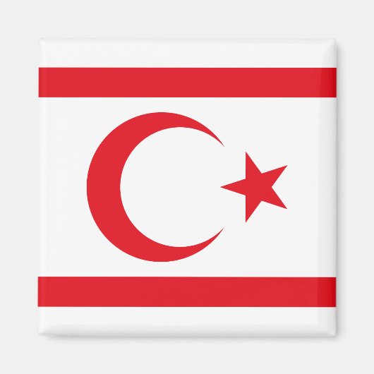 vlag van Noord-Cyprus Magneet (Voorkant)