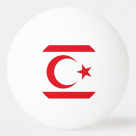 vlag van Noord-Cyprus Pingpongballen (Voorkant)