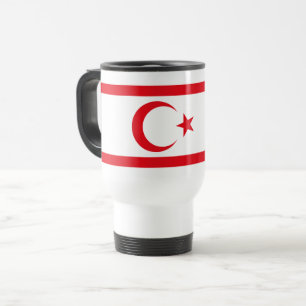 Vlag van Noord-Cyprus Reisbeker