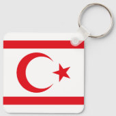 vlag van Noord-Cyprus Sleutelhanger (Achterkant)