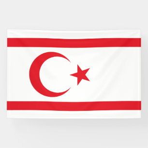 Vlag van Noord-Cyprus Spandoek