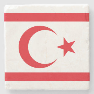 vlag van Noord-Cyprus Stenen Onderzetter