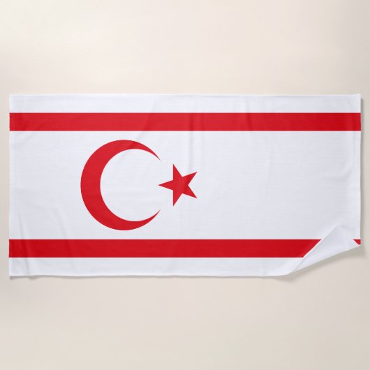 vlag van Noord-Cyprus Strandlaken (Voorkant)