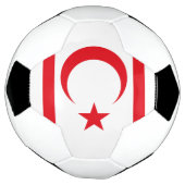 vlag van Noord-Cyprus Voetbal (Gedraaid)