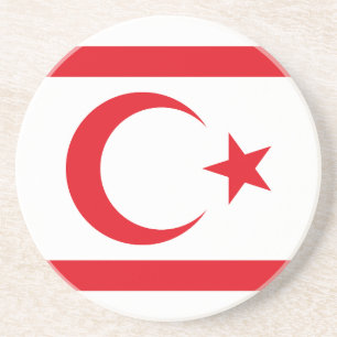 vlag van Noord-Cyprus Zandsteen Onderzetter