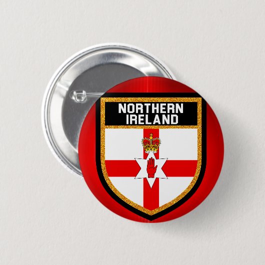 vlag van Noord-Ierland Ronde Button 5,7 Cm (Voorkant /achterkant)