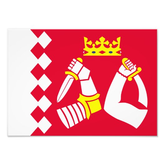 Vlag van Noord-Karelië Foto Afdruk (Voorkant)