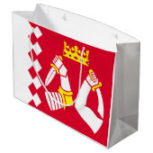 Vlag van Noord-Karelië Groot Cadeauzakje (Achterkant Gekanteld)