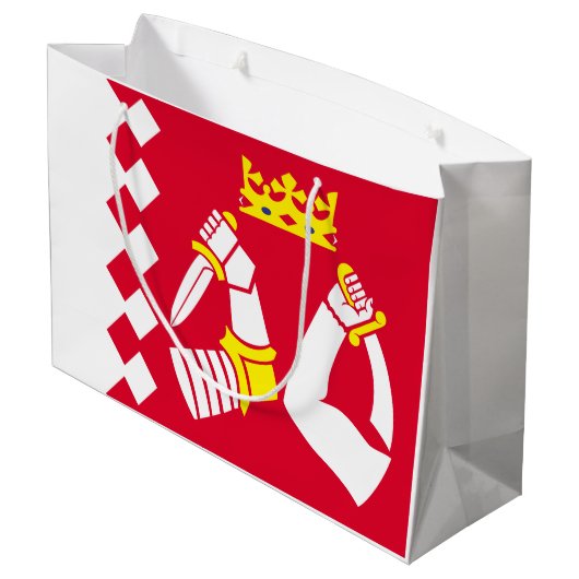 Vlag van Noord-Karelië Groot Cadeauzakje (Achterkant Gekanteld)