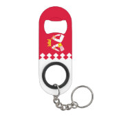 Vlag van Noord-Karelië Mini Flessenopener (Achterkant)