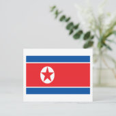 Vlag van Noord-Korea Briefkaart (Staand voorkant)