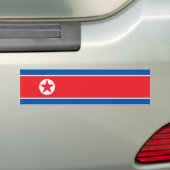 Vlag van Noord-Korea Bumpersticker (Op auto)