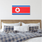 Vlag van Noord-Korea (DVK) Canvas Afdruk (Insitu (Slaapkamer))