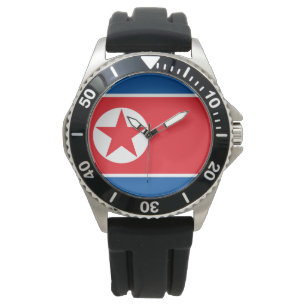 Vlag van Noord-Korea (DVK) Horloge