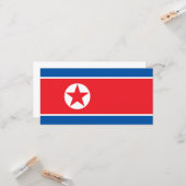 Vlag van Noord-Korea (DVK) Kaart (Voorkant / Achterkant in situ)