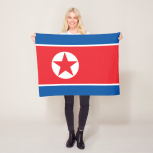 Vlag van Noord-Korea Fleece Deken