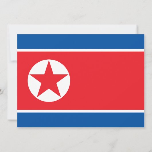 Vlag van Noord-Korea Kaart (Voorkant)